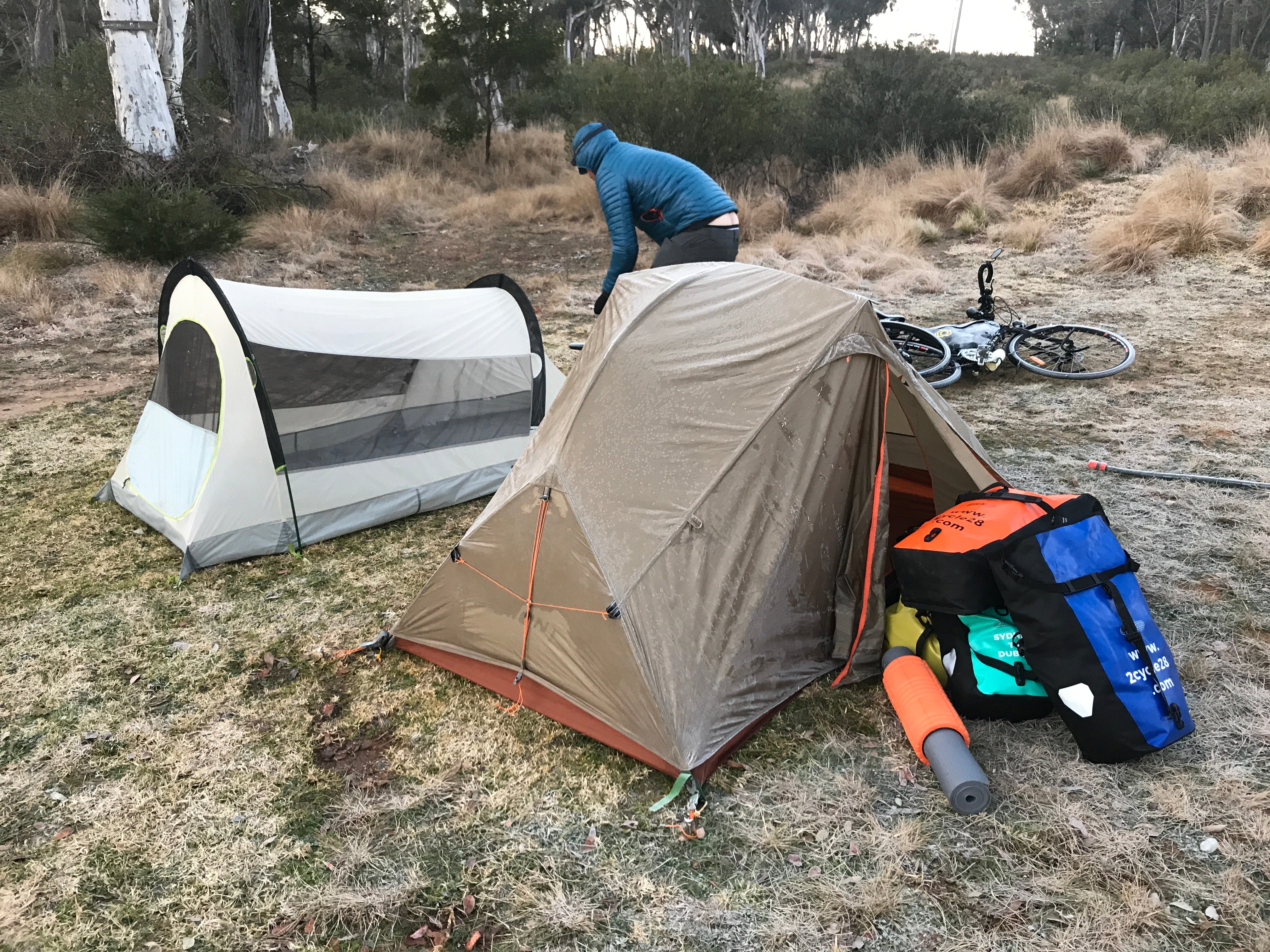 Setting up camp in Goulburn 
